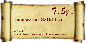 Todorovics Szibilla névjegykártya